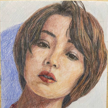 色鉛筆で描いた広瀬すずさん