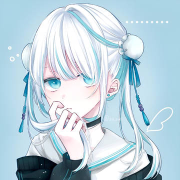白と青