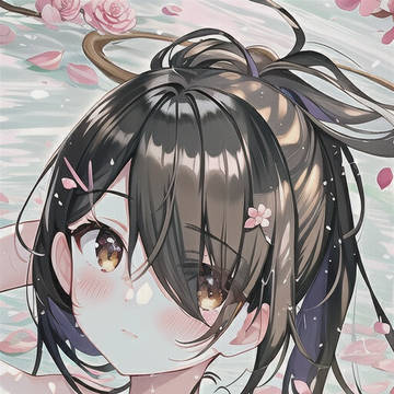 ポニテちゃんの水浴び