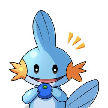ご飯を見つけたミズゴロウ