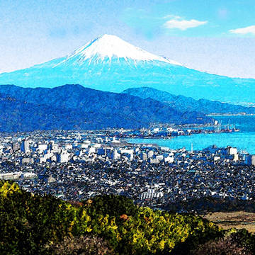 富士山と清水港