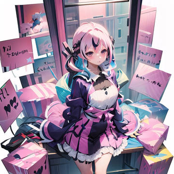 テーブルに座る女性