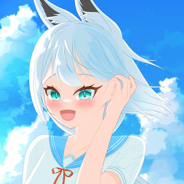 浜辺にきーつね！