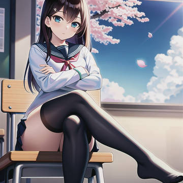 JK制服美少女 繪畫