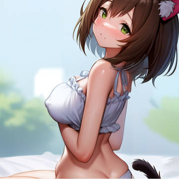 しっぽの謎に迫られるみくにゃん