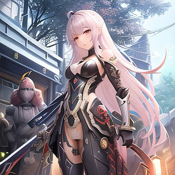 剣を持ったメカアーマーの少女