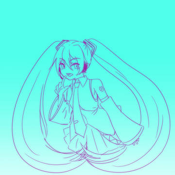 ミクたそ落書き
