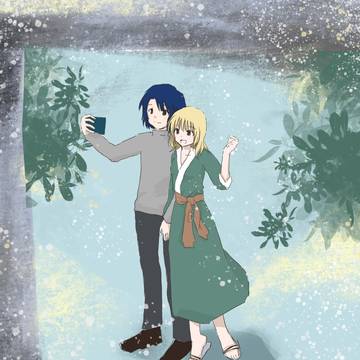 オーブに雪が降ったよ