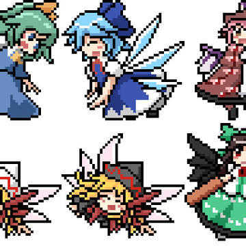 東方ドット絵カスタム絵文字(Misskey用に作った)