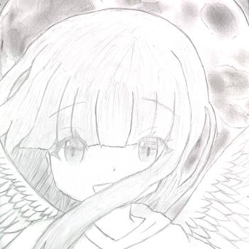 拝聴感想画「回る空うさぎ」