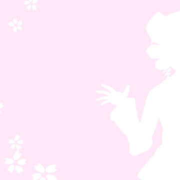 テトさんシルエット（桜）