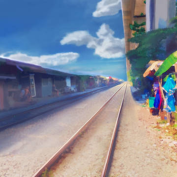 高架下の線路