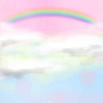 ぼやけた虹世界