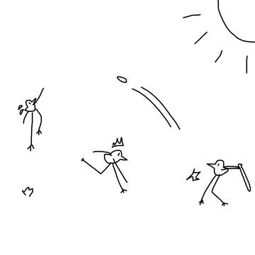 WBC応援で描いたひよこ達(一部無機物)