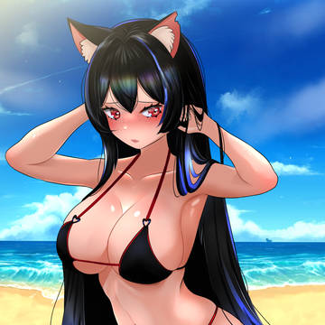 Kitten on the beach