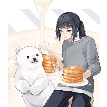 蜂蜜たっぷりホットケーキ