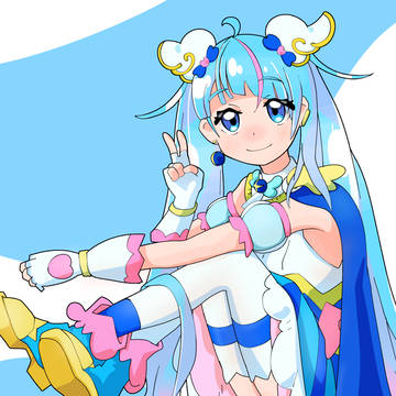 キュアスカイおすわり