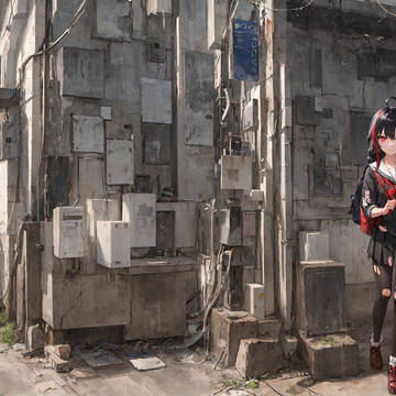 Girls in ruins