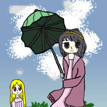 日傘をさす由愛