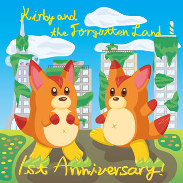 星のカービィディスカバリー1周年記念(ガルルフィと草原)