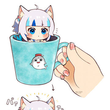 声をかけたらすぐに笑顔になるサメちゃん