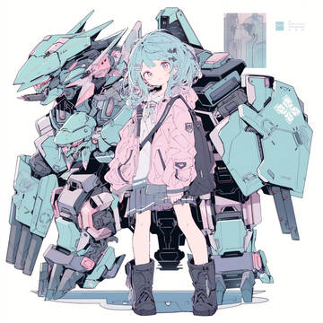 少女 × メカ
