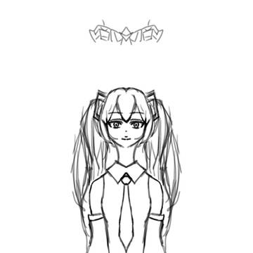 初音ミクを線対称に描こうとした結果