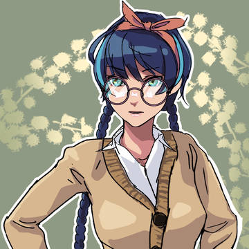 丸メガネ女子2