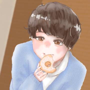 Ori eating donut 💙