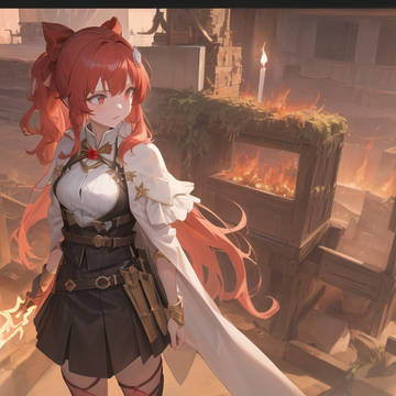炎の町と少女　The City on Fire and the