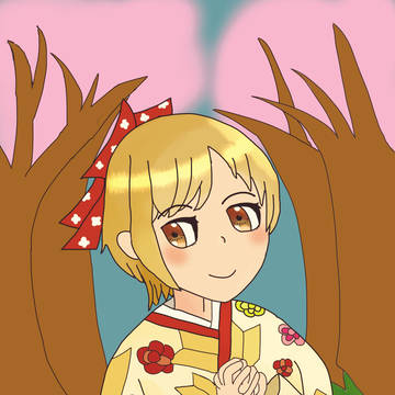 桜並木を貴方と