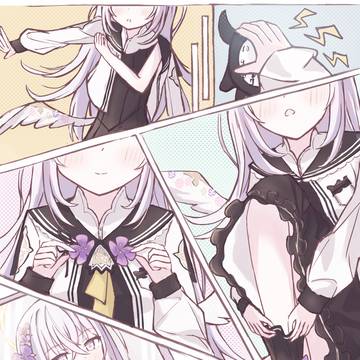 登校準備中のアズサちゃん