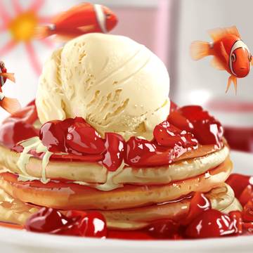 チェリーパンケーキ