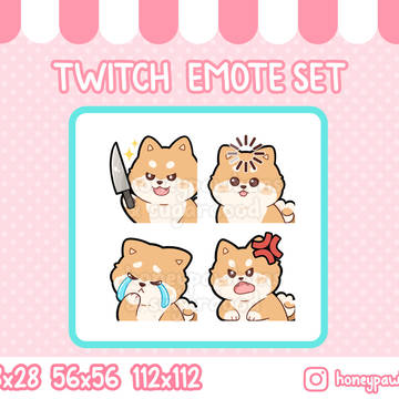 Shiba Inu Twitch Emote Set