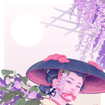 大津絵　藤娘