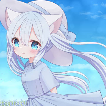 ネモフィラ猫ちゃん