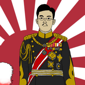 Drawing of Hirohito