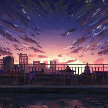 练习，晚霞，仿图from璟瑜