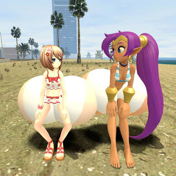 Blanc and Shantae twerk off
