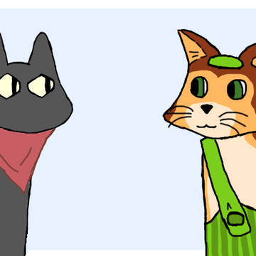Two normal cats