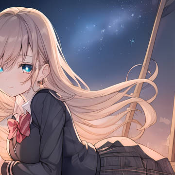 星空の下のJK女子
