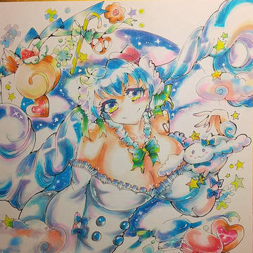 シナモロール初音ミク 同人手描きイラスト☆boothで販売中