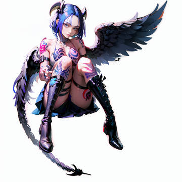 入れ墨鴉女子