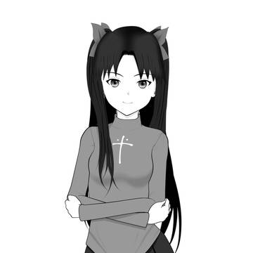 モノクロ遠坂さん（修正版）