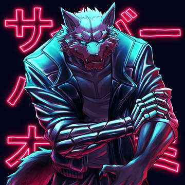 サイバーパンクオオカミ