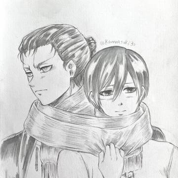 モノクロ絵(落書きあり)