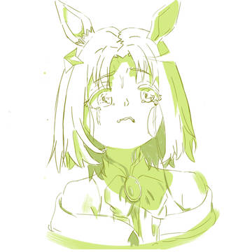 泣きそう。。じゃなくてもう泣いちゃったナリタトップロード泣き顔