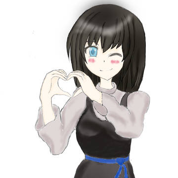 ハートをつくってくれる女の子
