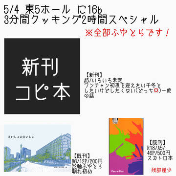 5/4 ふゆとらお品書き