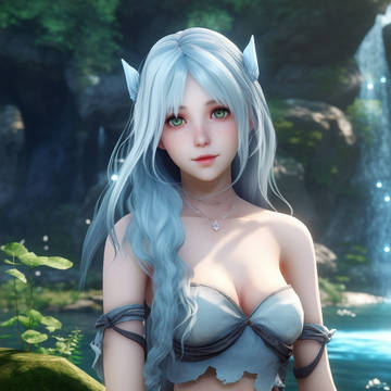 4.水の女神 3D CGイラスト10枚